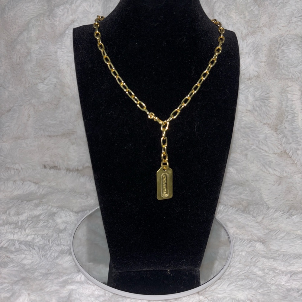 Coach Hang Tag with New Fashion Gold Necklace